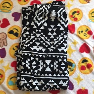 Black and white printed Pajama pants
